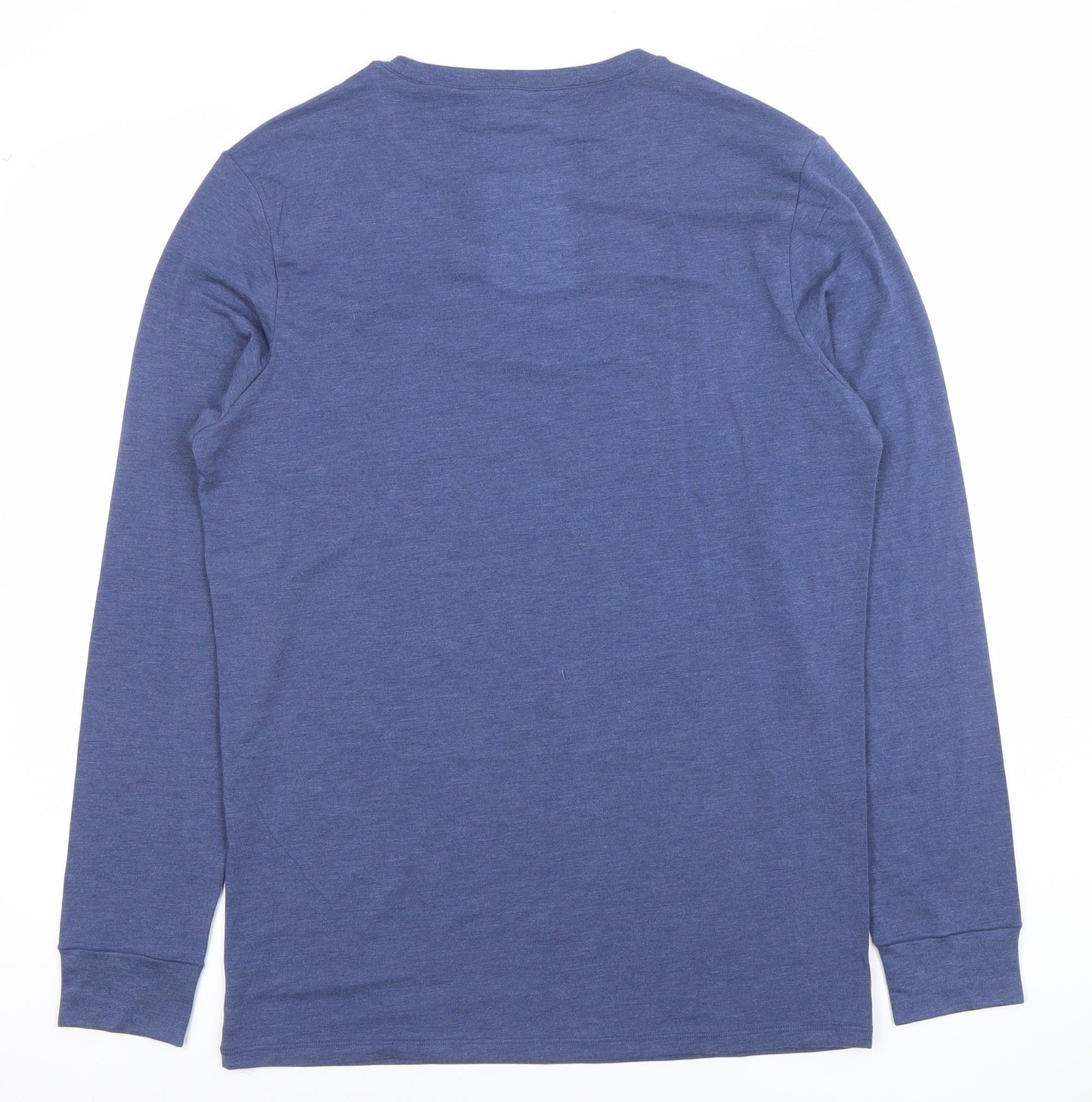 Marks and Spencer Men’s Blue Thermal Long Sleeve T-Shirt Medium
