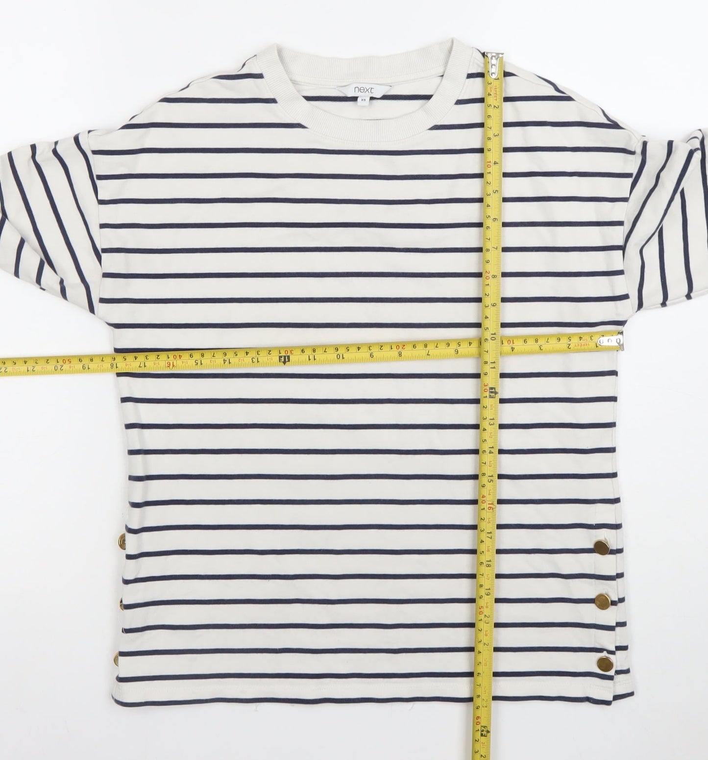 Womens UK Size XS NEXT White Basic T-Shirt