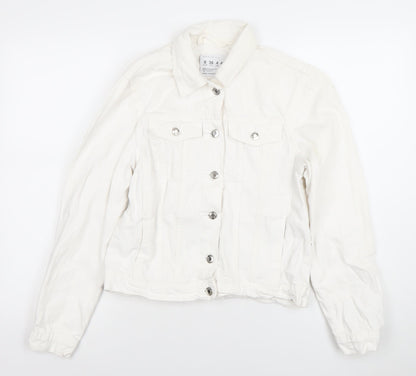 Primark Women’s White Denim Co. Cotton Button Jacket Size 8