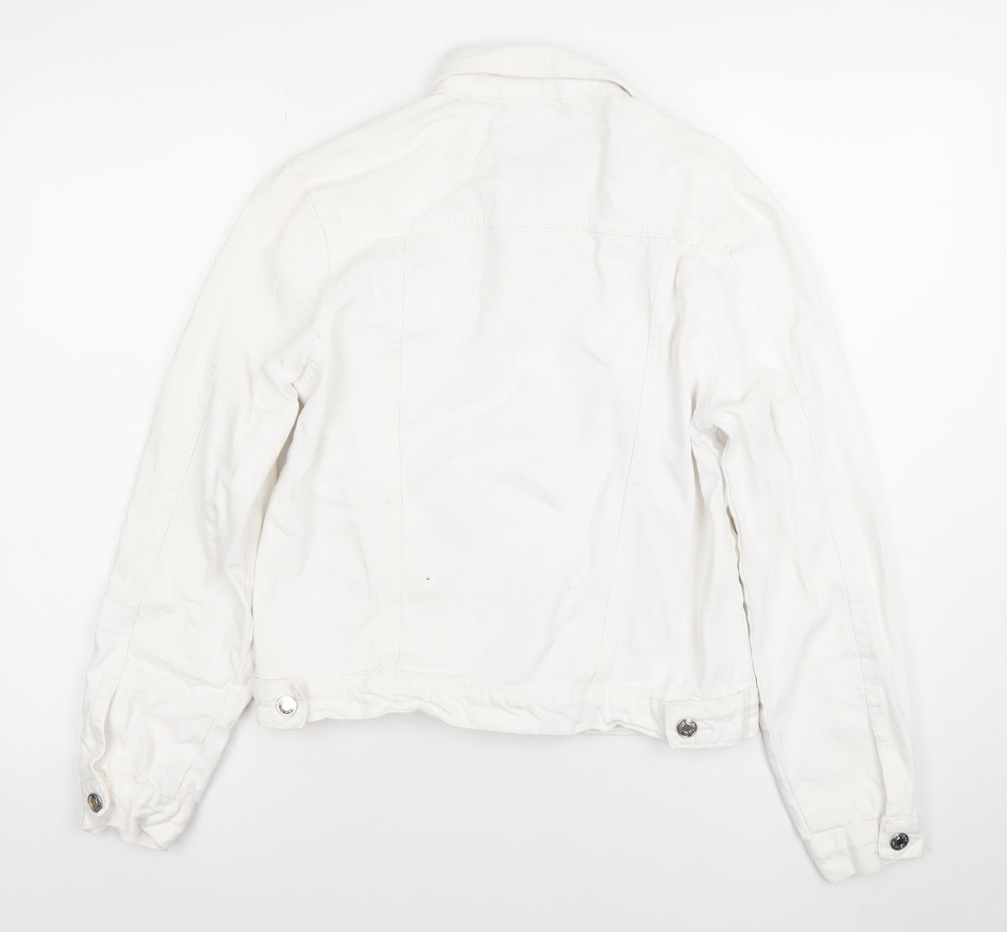 Primark Women’s White Denim Co. Cotton Button Jacket Size 8