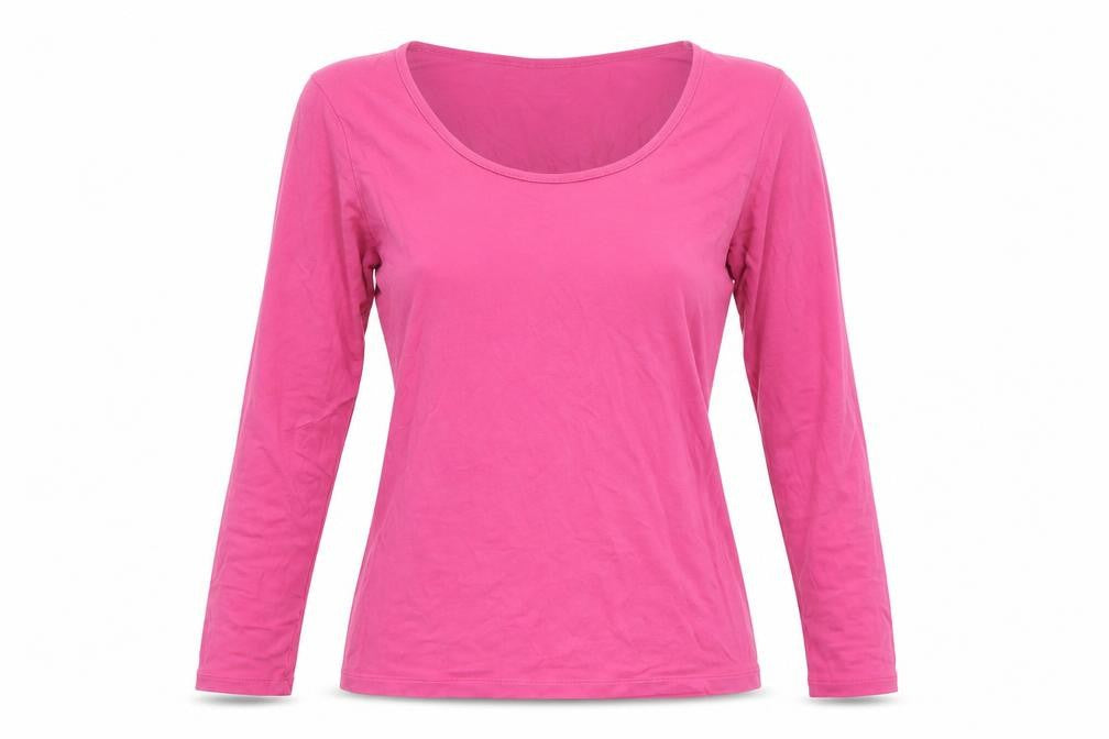 Womens UK Size S Lands' End Pink Basic T-Shirt