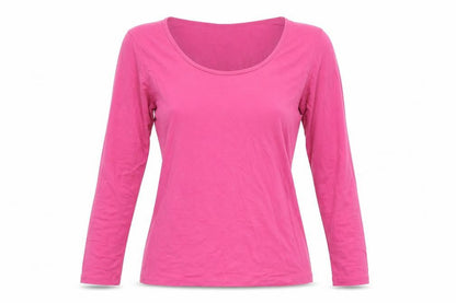 Womens UK Size S Lands' End Pink Basic T-Shirt