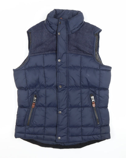 Mens UK Size S River Island Blue Puffer Jacket