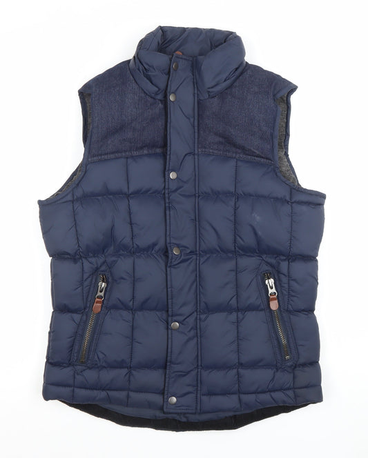 Mens UK Size S River Island Blue Puffer Jacket