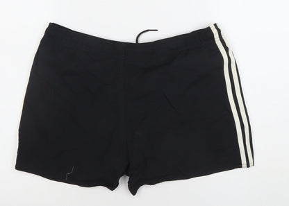 Adidas Women Black S Athletic Running Shorts Elastic Waist Quick Dry