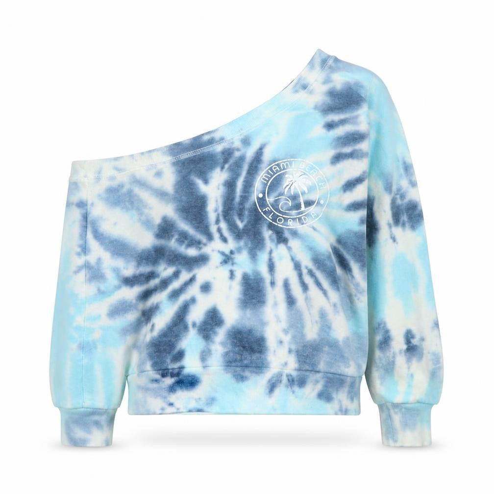 Womens UK Size S Ocean Drive Blue Pullover Sweatshirt