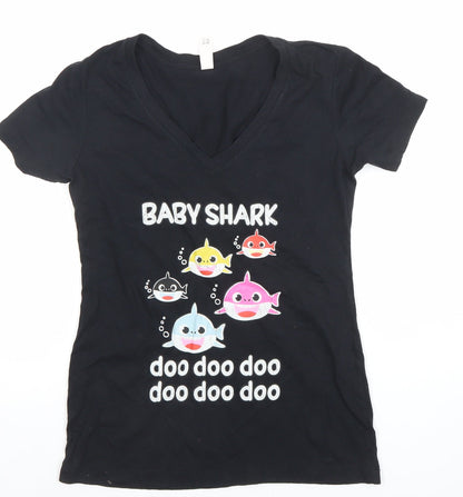 Womens UK Size S Ideal by Next Level Black Basic T-Shirt