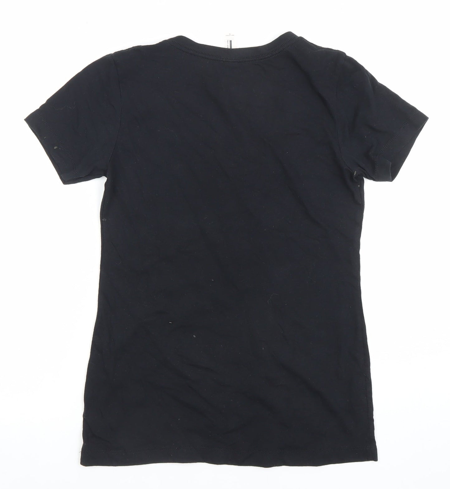 Womens UK Size S Ideal by Next Level Black Basic T-Shirt