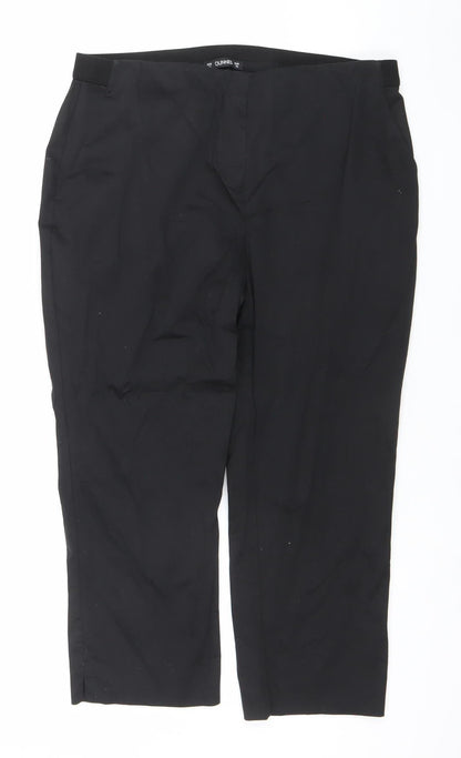 Womens UK Size 14 Dunnes Regular Fit Business Casual Workwear Travel Black Trous