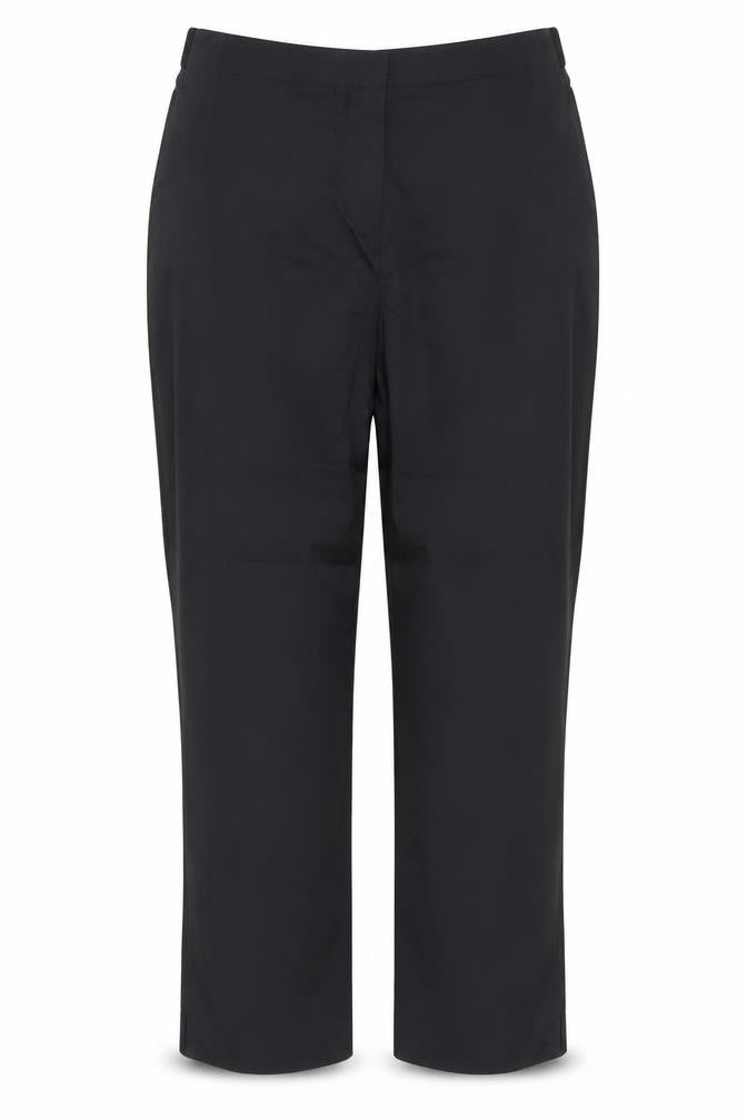 Front view of Dunnes Women’s Black, size UK 14, Straight Leg Trousers