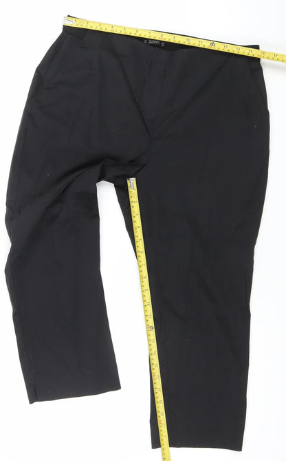 Womens UK Size 14 Dunnes Regular Fit Business Casual Workwear Travel Black Trous