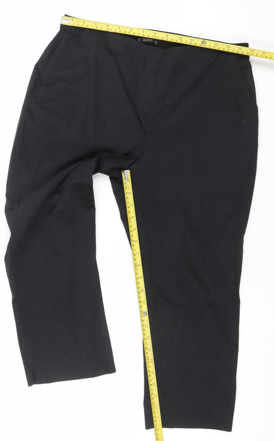 Womens UK Size 14 Dunnes Regular Fit Business Casual Workwear Travel Black Trous