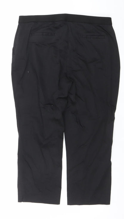 Womens UK Size 14 Dunnes Regular Fit Business Casual Workwear Travel Black Trous