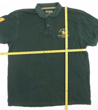 Mens UK Size XXL Santa Barbara Polo & Racquet Club Cotton Polo Shirt
