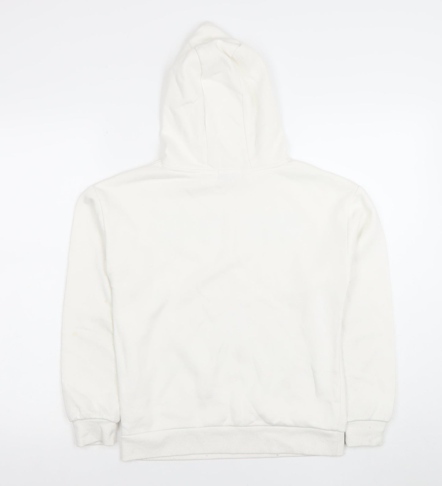 Primark Boys White Graphic Print Hoodie 10-11 Years Pullover Cotton Blend