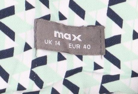 Womens UK Size 14 Max Multicoloured Basic Blouse