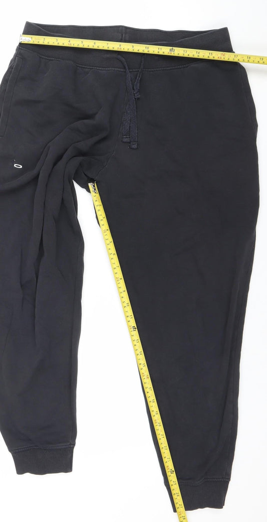 Mens UK Size M ARMANI Regular Fit Jogger Black Trousers