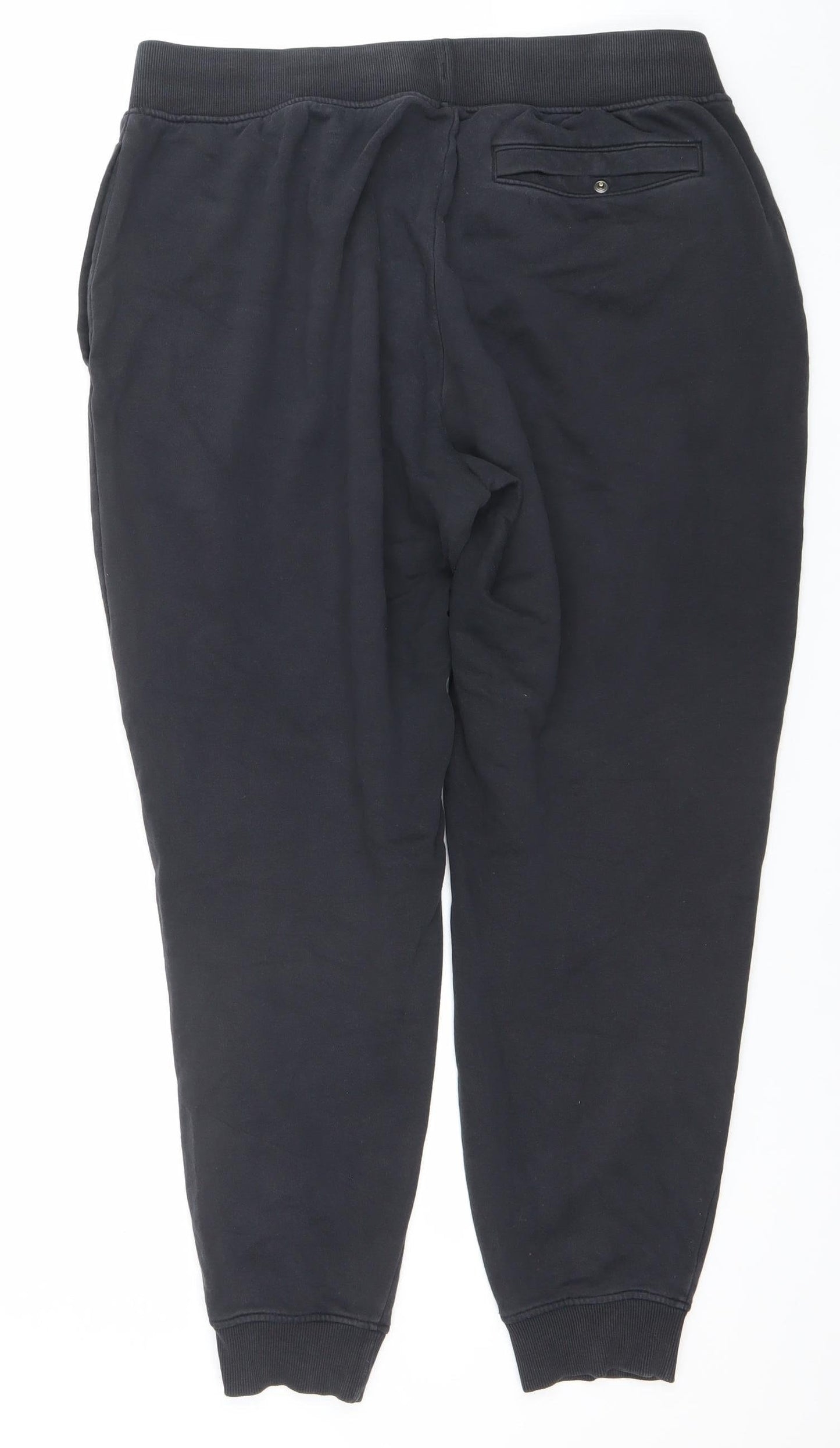 Mens UK Size M ARMANI Regular Fit Jogger Black Trousers