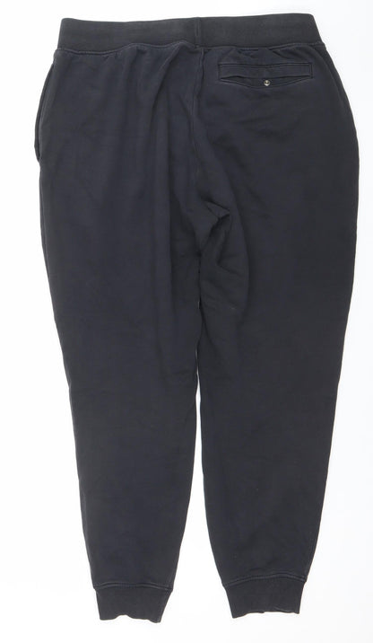 Mens UK Size M ARMANI Regular Fit Jogger Black Trousers