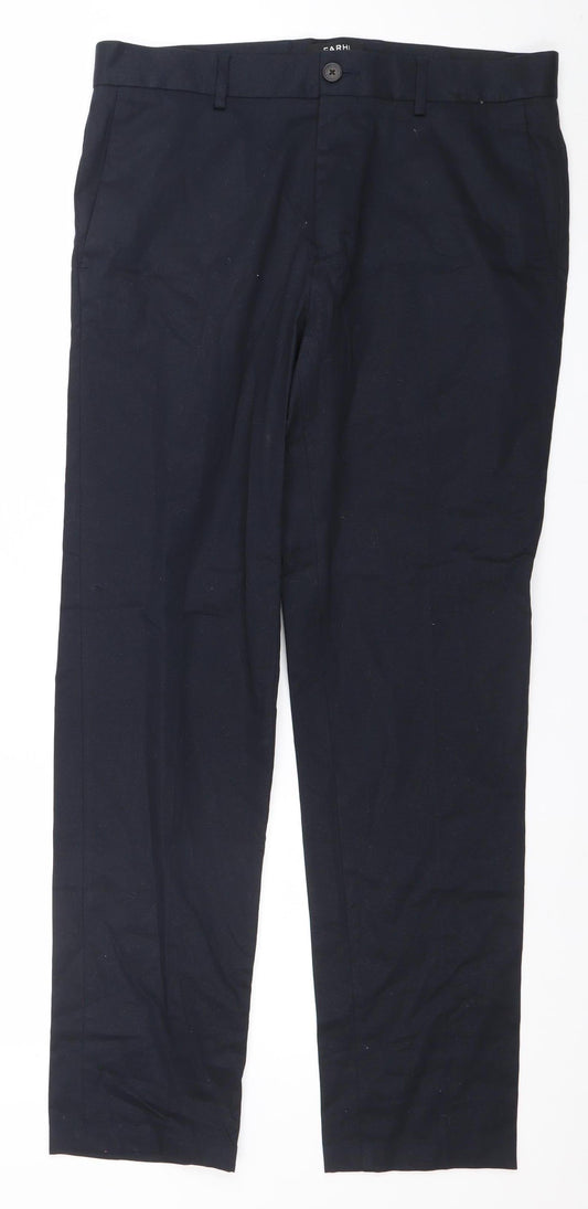 Farhi by Nicole Farhi Men's Black 34R Cotton Stretch Chino Trousers