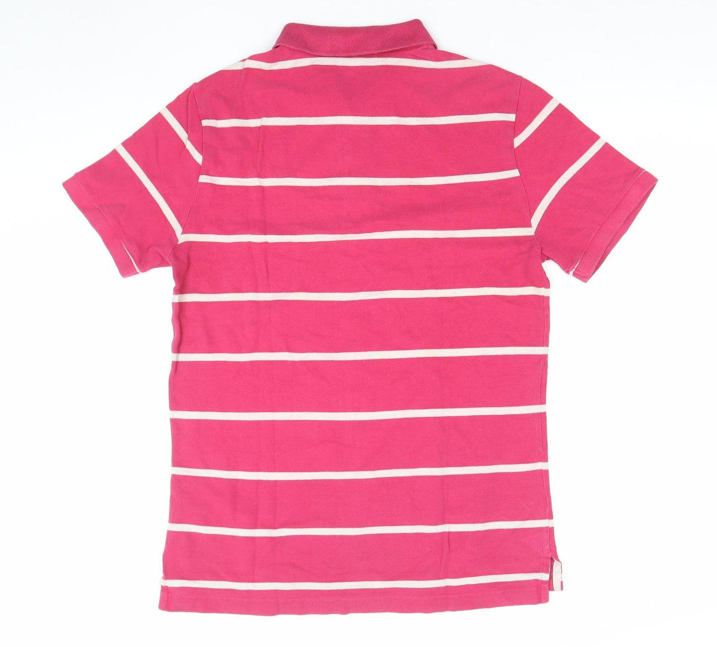 Gap Men’s Pink Striped Cotton Polo Shirt Size M