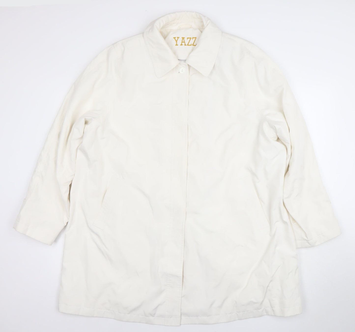 Womens UK Size 24 YAZZ White Rain Coat