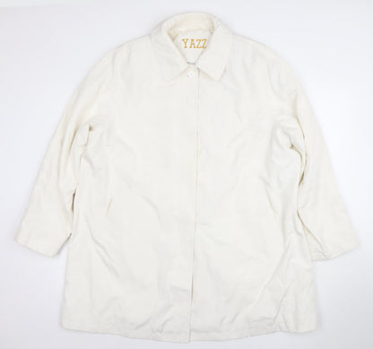 Womens UK Size 24 YAZZ White Rain Coat