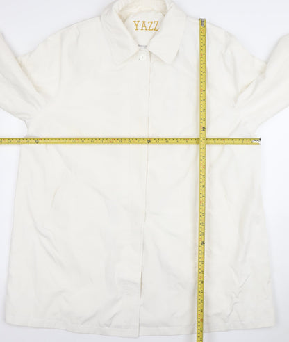 Womens UK Size 24 YAZZ White Rain Coat