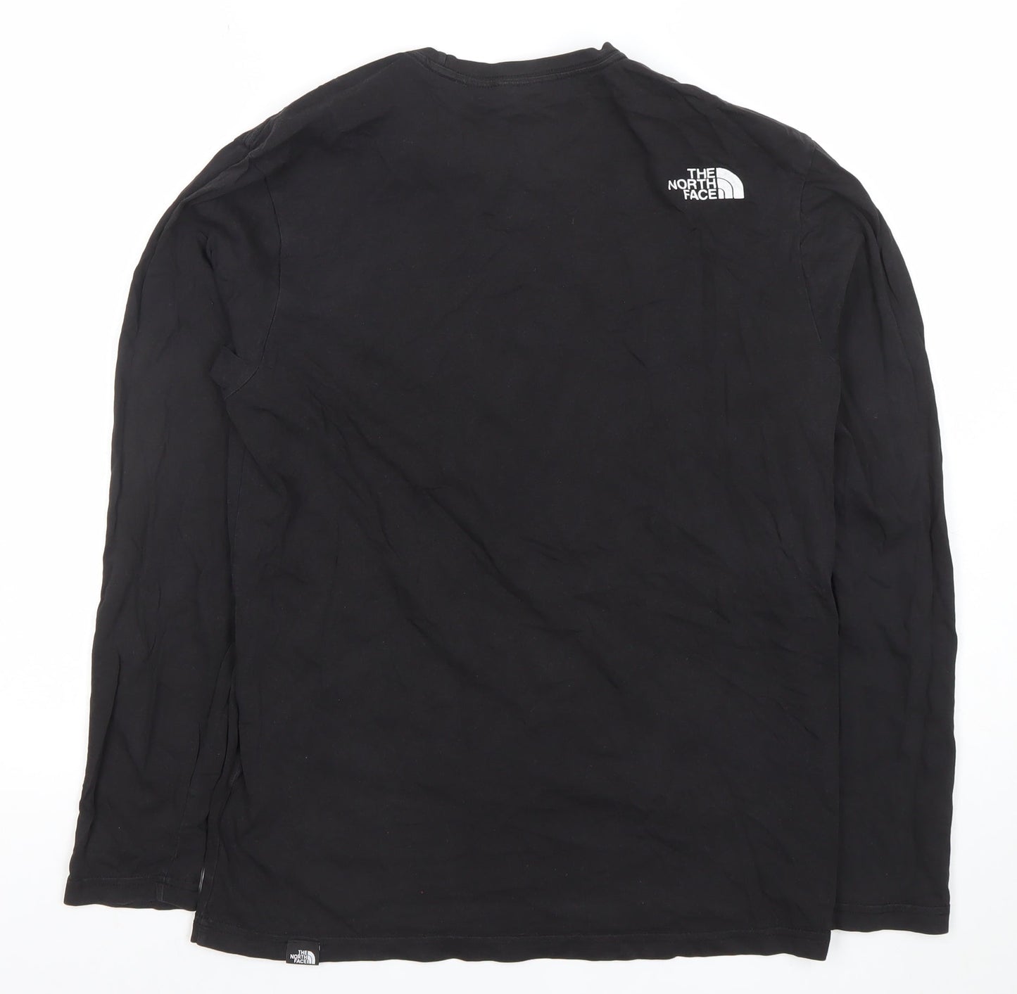 The North Face Men's Black Long Sleeve Logo Cotton T-Shirt Size S