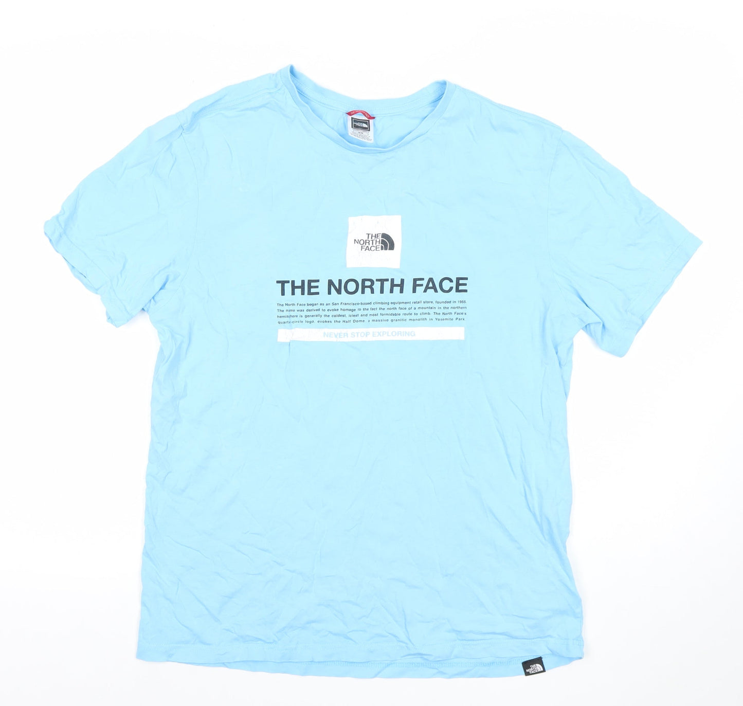 The North Face Men's Blue Cotton Graphic Outdoor T-Shirt M