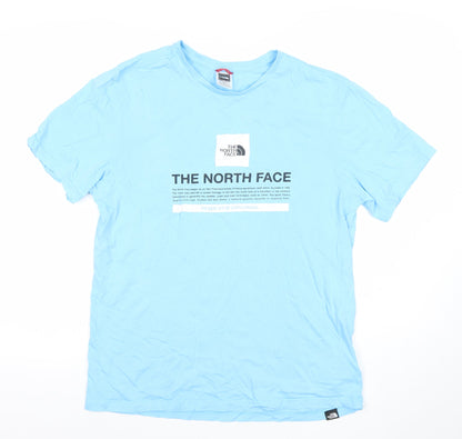 The North Face Men's Blue Cotton Graphic Outdoor T-Shirt M