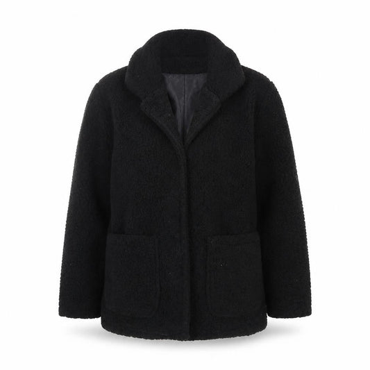 Womens UK Size 14 Brave Soul Black Overcoat
