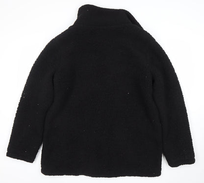 Womens UK Size 14 Brave Soul Black Overcoat