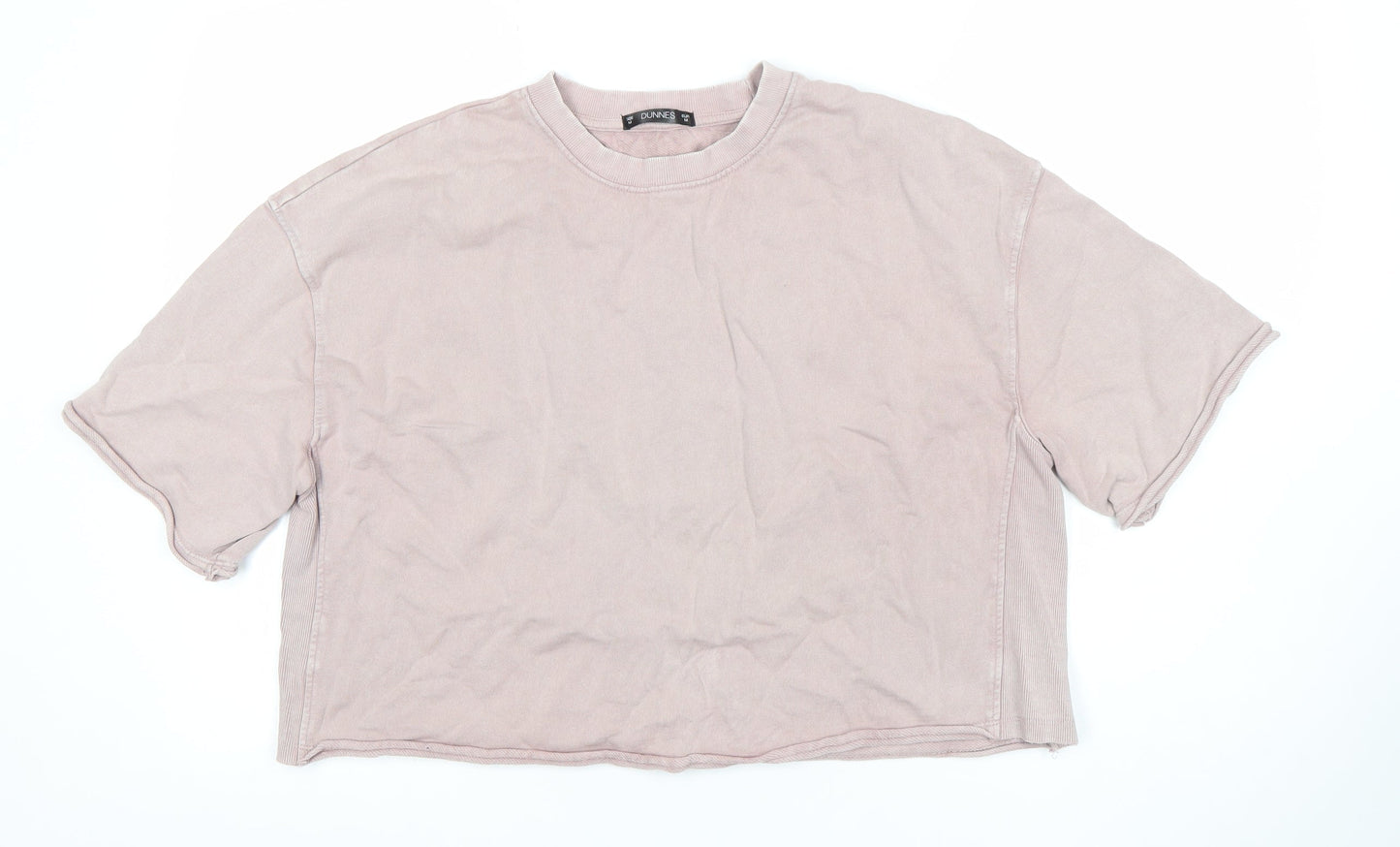 Dunnes Women’s Pink Cotton Relaxed Fit Short Sleeve T-Shirt M