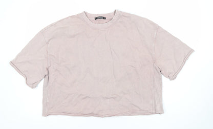 Dunnes Women’s Pink Cotton Relaxed Fit Short Sleeve T-Shirt M