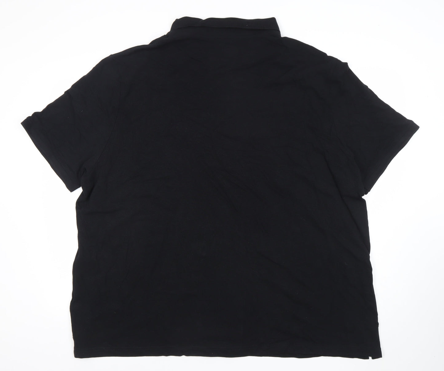 Marks and Spencer Men's Black 5XL Regular Fit Cotton Polo Shirt