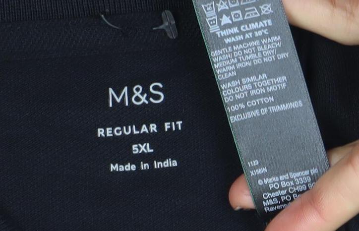 Marks and Spencer Men's Black 5XL Regular Fit Cotton Polo Shirt