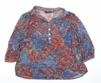 Womens UK Size 16 Isle Essentials Multicoloured Tunic Blouse