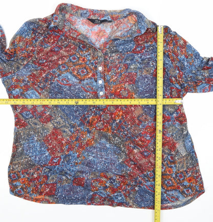 Womens UK Size 16 Isle Essentials Multicoloured Tunic Blouse