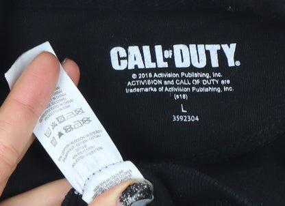 Mens UK Size L Call of Duty Black Pullover Hoodie