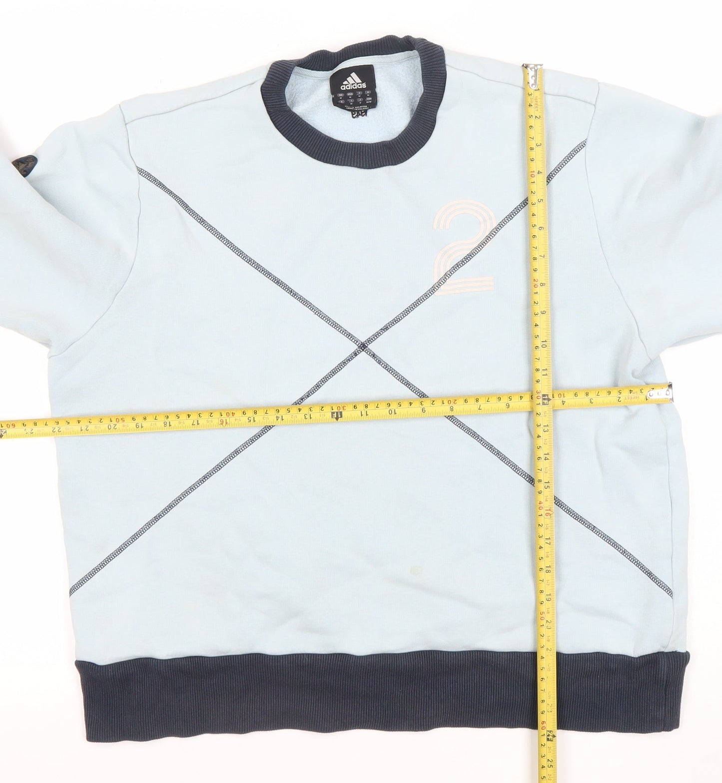 Adidas Men's Blue Crew Neck Pullover Sweatshirt Size M