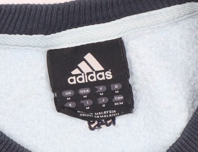 Adidas Men's Blue Crew Neck Pullover Sweatshirt Size M