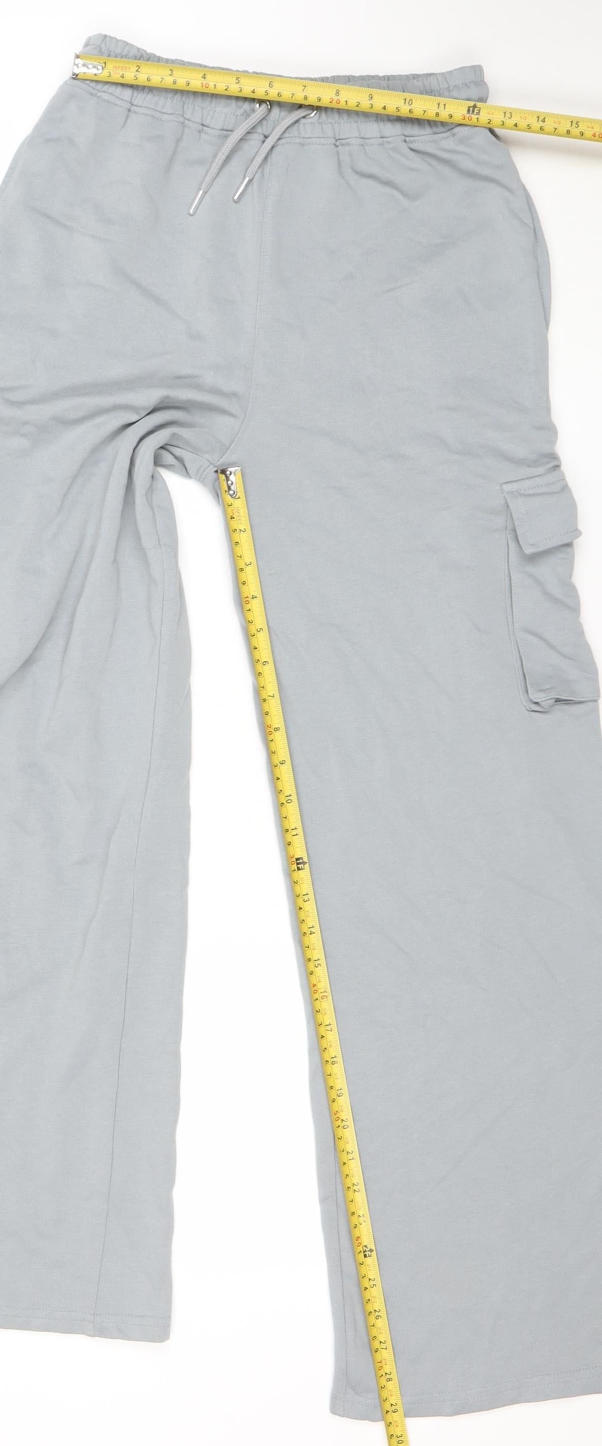 Boohoo Women Grey M Jogger Activewear Trousers with Elastic Waist and Pockets