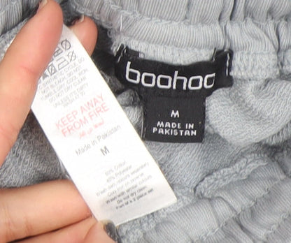 Boohoo Women Grey M Jogger Activewear Trousers with Elastic Waist and Pockets