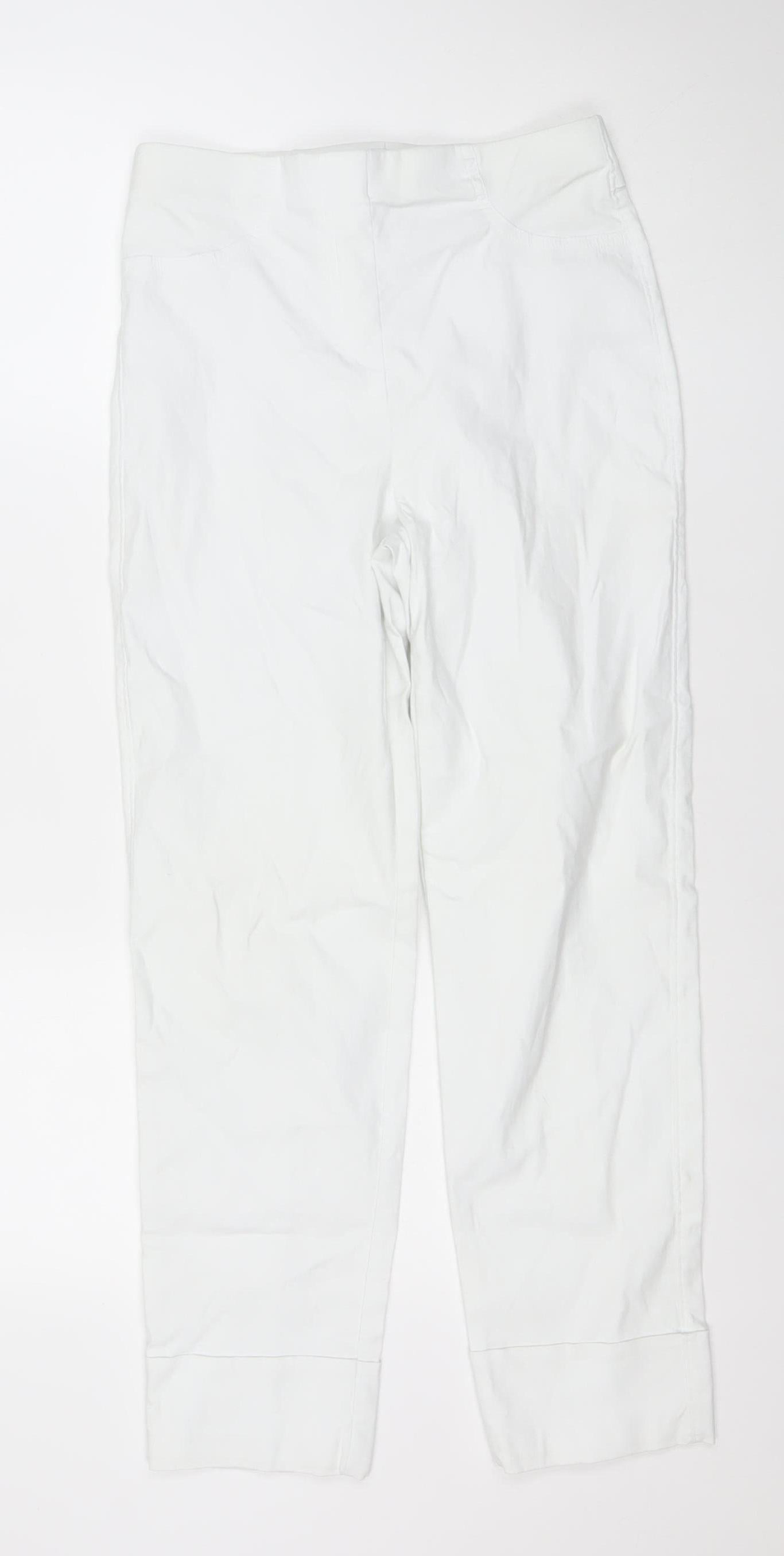 Womens UK Size S Gallery Regular Fit Straight White Jeans