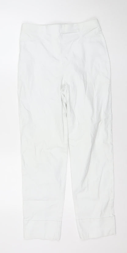 Womens UK Size S Gallery Regular Fit Straight White Jeans