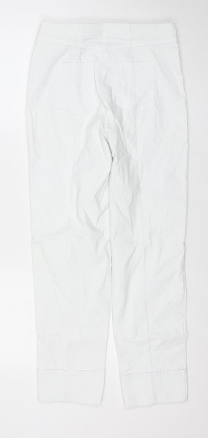 Womens UK Size S Gallery Regular Fit Straight White Jeans