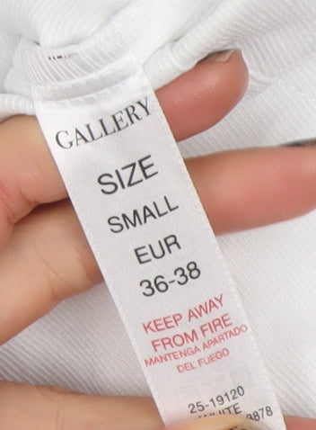 Womens UK Size S Gallery Regular Fit Straight White Jeans