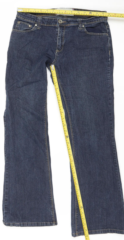 Dunnes Women's Blue Bootcut Denim Jeans Size 14R Stretch Cotton Blend