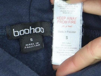 Boohoo Women's Navy DSGN Studio Hoodie Size S Pullover Sweatshirt